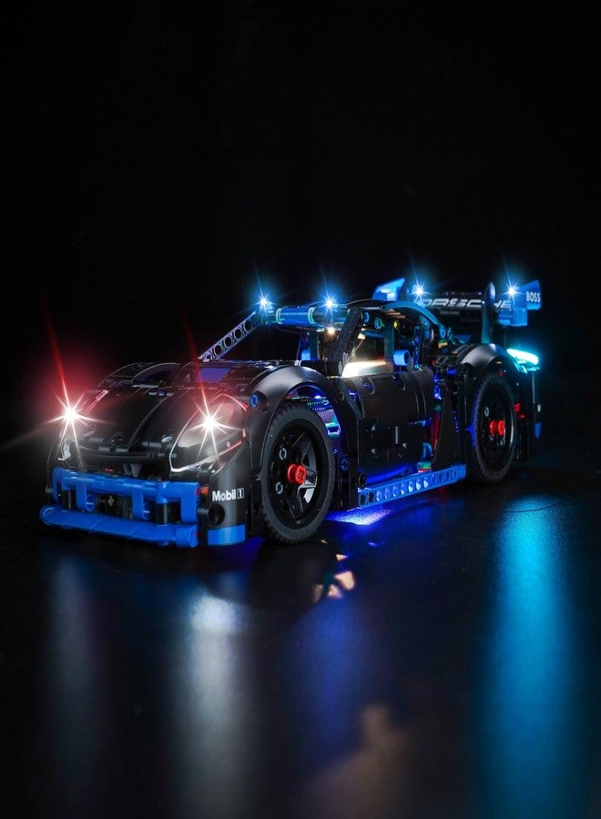 أضواء BrickBling LED متوافقة مع سيارة السباق Lego Technic Porsche GT4 e-Performance، طقم إضاءة إبداعي متوافق مع Lego 42176 (أضواء فقط، بدون نموذج) - Image 1
